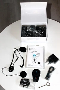 Zestaw głośnomówiący Bluetooth do kasku motorowego MBH-100 2 zestawy - Zdjęcie 1 z 4