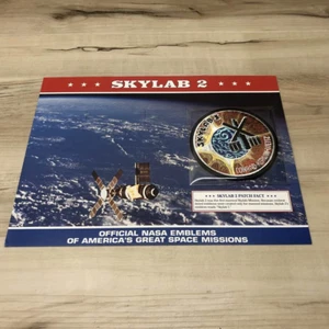 Parche emblema oficial vintage de la NASA SKYLAB 2 con tarjeta de datos de misión - Imagen 1 de 3