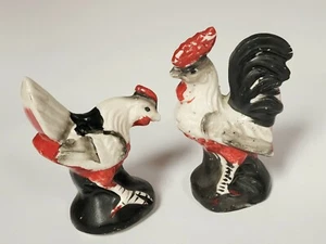 Vintage Hahn Henne Salz & Pfefferstreuer Land Huhn Bauernhof Dekor MCM Japan - Bild 1 von 12