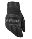 Highway 21 Revolver Black Leather Motorcycle Gloves - Small
