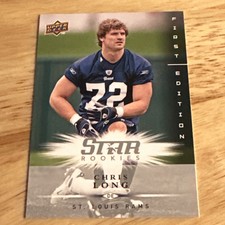 Chris Long 2007 UD First Edition Football #205 Star Rookies-St Louis Rams-NFL 