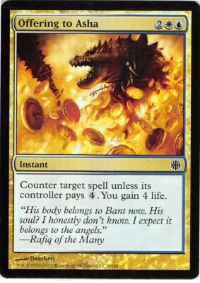 Offering to Asha *FOIL Common* Magic MtG x1 Alara Reborn SP - Image 1 of 2