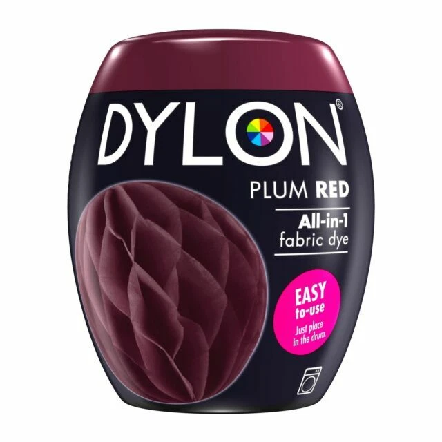 DYLON 2204553 Synthetic Powder Dye - Plum Red