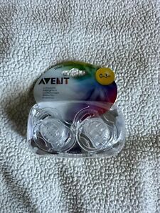 Philips Avent Translucent Orthodontic Silicone Soothers/Pacifier 0-3m Clear