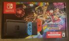 Nintendo Switch 32Gb Console System Neon And Mario Kart 8 Bundle And 3 Months Online