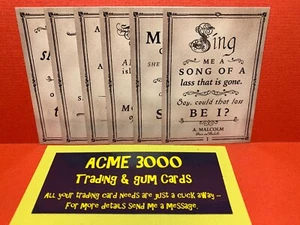 Cryptozoic OUTLANDER Season 3 - THE SKYE BOAT SONG Insert Card SET #Q1-Q6 - Picture 1 of 2