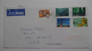 STAMPMART : AUSTRALIA COVER USED TO USA - CROCODILE BOAB OCTOPUS PINE WHALE WWF - Picture 1 of 2