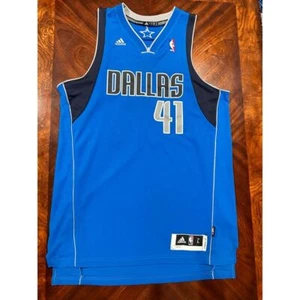 Dirk Nowitzki Dallas Mavericks Adidas Jersey Swingman Alt Blue Sewn NBA Men XL+2 - Picture 1 of 11