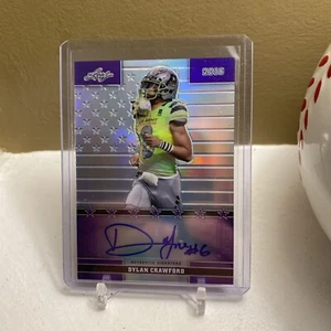 2016 Leaf All American Bowl Dylan Crawford Purple Flag Auto #2/10 Michigan - Picture 1 of 1