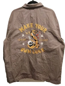 Chaqueta sobrecamisa chaqueta militar P&Co Make Your Own Luck marrón beige para hombre XXL - Imagen 1 de 19