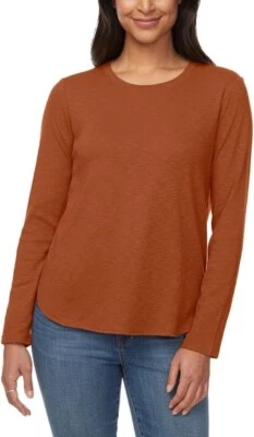 KIRKLAND подпись женщин длинным рукавом Slub футболка, XXL - Изображение 1 из 2