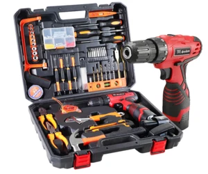 Juego de Herramientas con Taladro, 108 Piezas Taladro Inalámbrico Hogar Herramientas Eléctricas Juego con 16.8V - Imagen 1 de 8