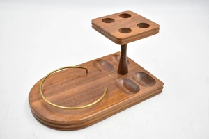 Portapipe in noce Decatur Deco tabacco 4 portapipe  - Foto 1 di 6