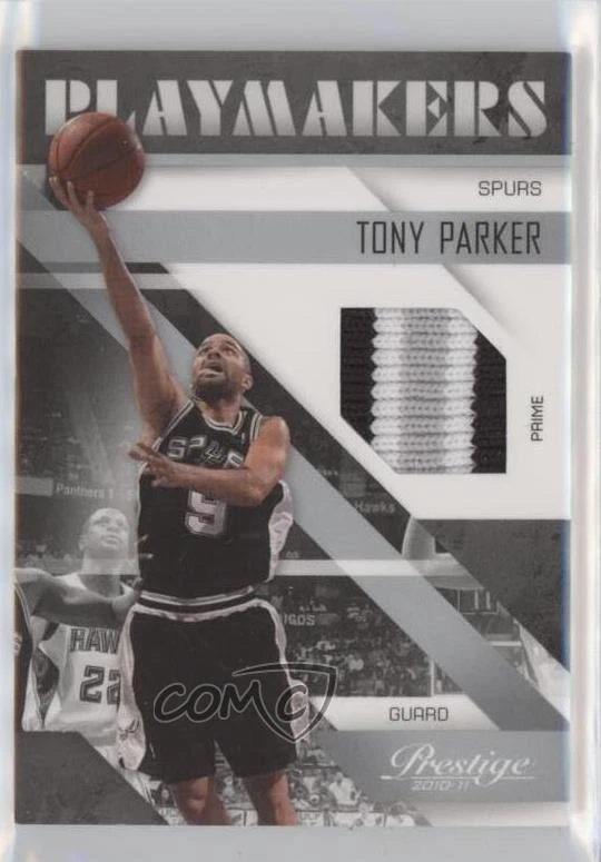 2010-11 Prestige Playmakers Materials Prime /49 Tony Parker #6 HOF - Image 1 of 2