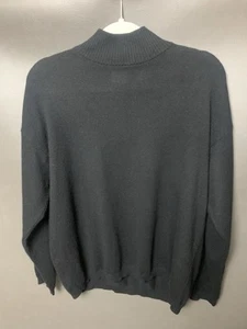 Luxurious Elements 100% Cashmere Sweater Black Mock Neck Size 1X - Afbeelding 1 van 9