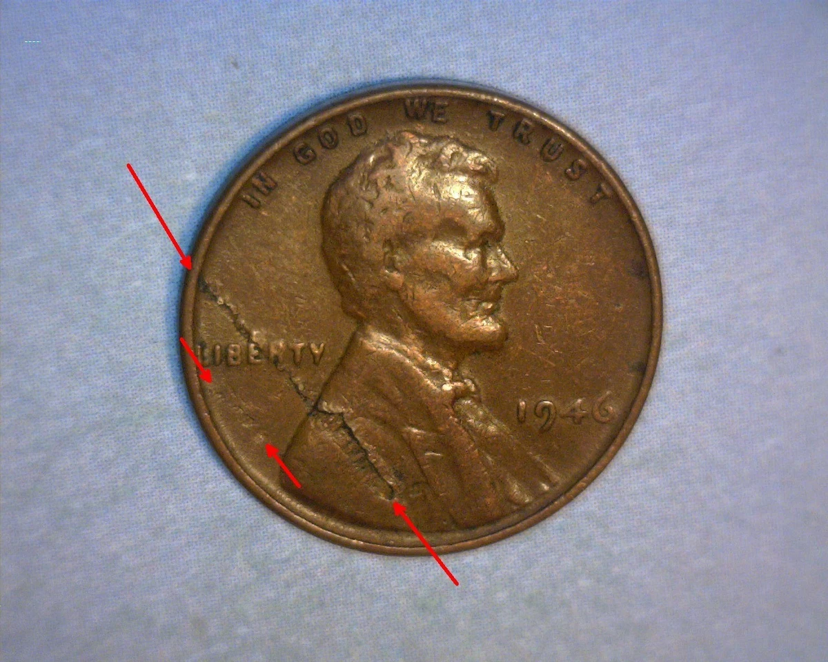 Circulated Lincoln Wheat Penny 1946 Year US Coin Errors for sale