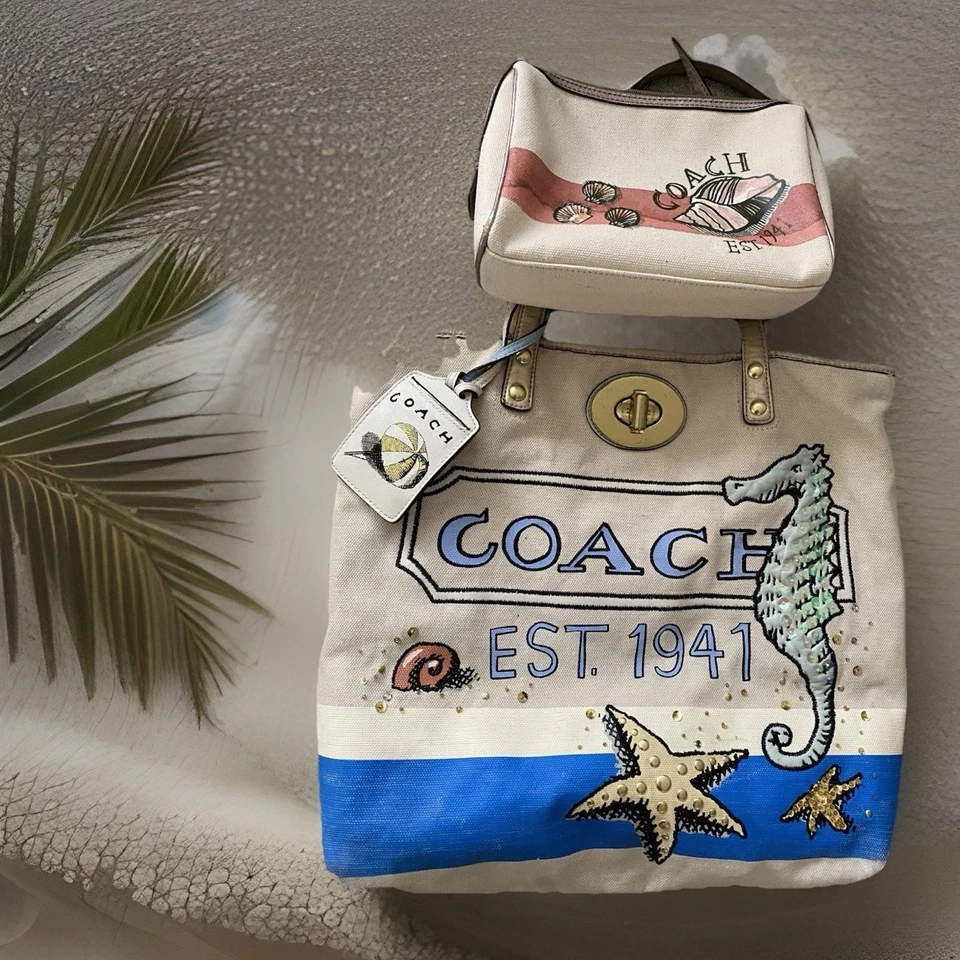 Bolso de Mano Coach/Pierre Le-Tan Edición Limitada Caballito de Mar Foto 1 de 4