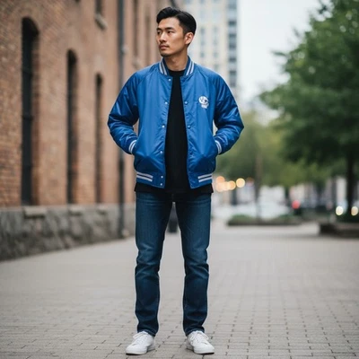 Chaqueta Universitaria de Fútbol Americano Vintage Años 80 90 Línea Tiza Azul Indianapolis Colts XL Foto 1 de 4