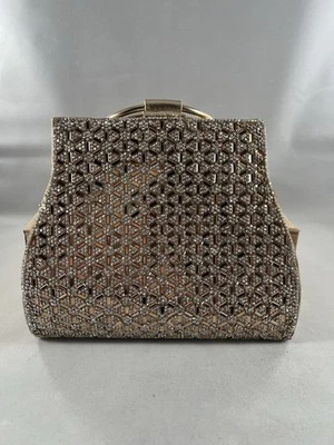 Crystal Rhinestone Clutch/Wristlet Bag Purse Handbag Wedding Prom Cocktail Bling - Image 1 of 4