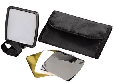 Hama Blitz-Reflektor Vario + 4 Wechsel-Farbfolien Blitz-Diffusor Aufsteck-Blitz - Bild 1 von 4