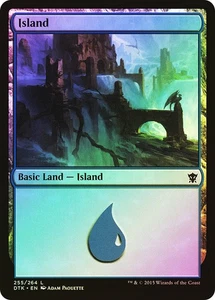 MTG FOIL Island (#255) - Dragons of Tarkir #255 - Picture 1 of 1