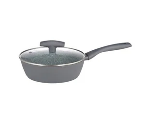 Michelino Hochrandpfanne mit Deckel Serie Nora grau 24cm Durchmesser - Bild 1 von 1