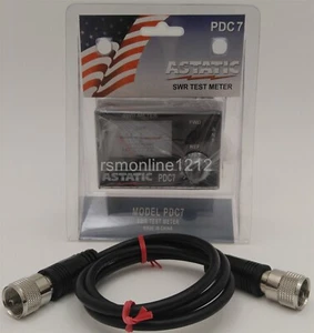 Astatic CB Radio Antenna PDC7 SWR Test Meter w/ 3' RG-58AU Jumper Cable - Picture 1 of 9