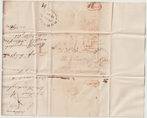 1843 UDC REEPHAM & 'L' IN CIRCLE LATE? A SANDS TO CHELSEA HOSPITAL Wm HARDINGHAM - Picture 1 of 3