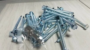 Self Drilling Hex Head Screws 32 Pc 1 LB #14 x 3" Metal to Metal 20-5GA - Picture 1 of 3