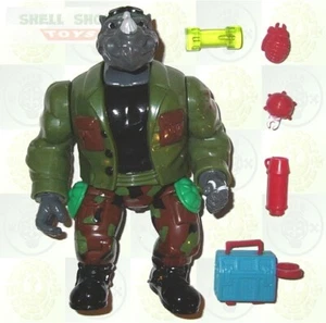 Teenage Mutant Ninja Turtles:1992 A. Figure Rocksteady, Mutatin' COMPLETE(Repair - Imagen 1 de 15