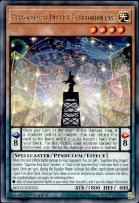 Yugioh MAZE-EN024 Performapal Duellist Extraordinaire (Rare) - Playset (3x) - Bild 1 von 2