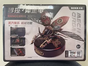 ROKR 3D Metal Model Rhinoceros Beetle 3D Metal Puzzle Electric Mechanical Toys - Picture 1 of 2