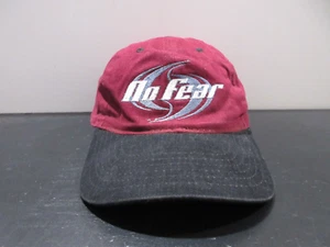 VINTAGE No Fear Hat Cap Snap Back Red Black Spell Out Streetwear Surfer Mens 90s - Picture 1 of 8