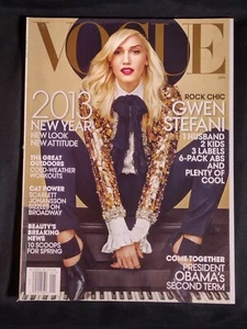 Vogue Magazine January 2013 Rock Chic Gwen Stefani Cover New Look New Attitude - Picture 1 of 1