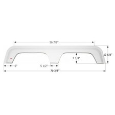 Icon 01653 70 3/8"x12 5/8" Coachmen 5th Wheel Travel Trailer Fender Skirt FS783