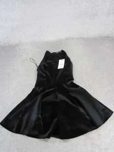 Zara Dress Womens Small Black Satin New - Picture 1 of 11