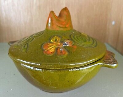 Vintage Cat Dish People Lovers B Welsh 1967 Pacific Stoneware Ceramic Bowl W Lid • 35.98€