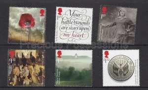 GB SG 3838-3843 MNH MINT STAMP SET 2016 THE GREAT WAR 1916 WWI - Picture 1 of 1