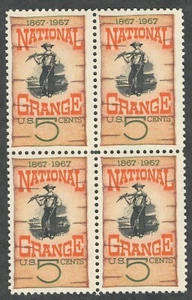 US. 1323. 5c. Póster Grange, 100 aniversario de National Grange... Bloque de 4. MNH. 1966 - Imagen 1 de 1