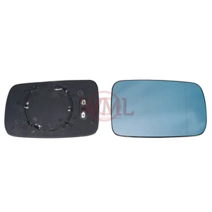 BMW 7 SERIES 2001->2009 DOOR MIRROR GLASS BLUE ASPHERIC,HEATED & BASE,RIGHT SIDE - Picture 1 of 4
