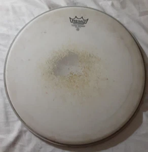 Remo Emperor Coated White Drumhead 14", stick marks coating worn*, see pics - Picture 1 of 1