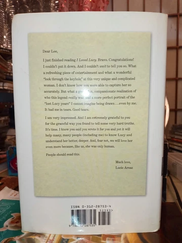 I LOVE LUCY Autograph Hardcover book I Loved Lucy Lee Tannen SIGNED LUCILLE BALL Cover