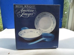 American Limoges Set of 2 dinner soup bowls bridal bouquet pattern - Picture 1 of 14