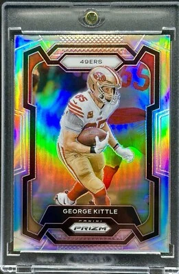 George Kittle RARE PRIZM REFRACTOR INVESTMENT CARD SSP PANINI 49ERS MINT - Image 1 of 2