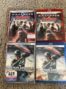 2 Marvel 3D Blu Ray Captain America Winter Soldiers & Avengers Age Of Ultron