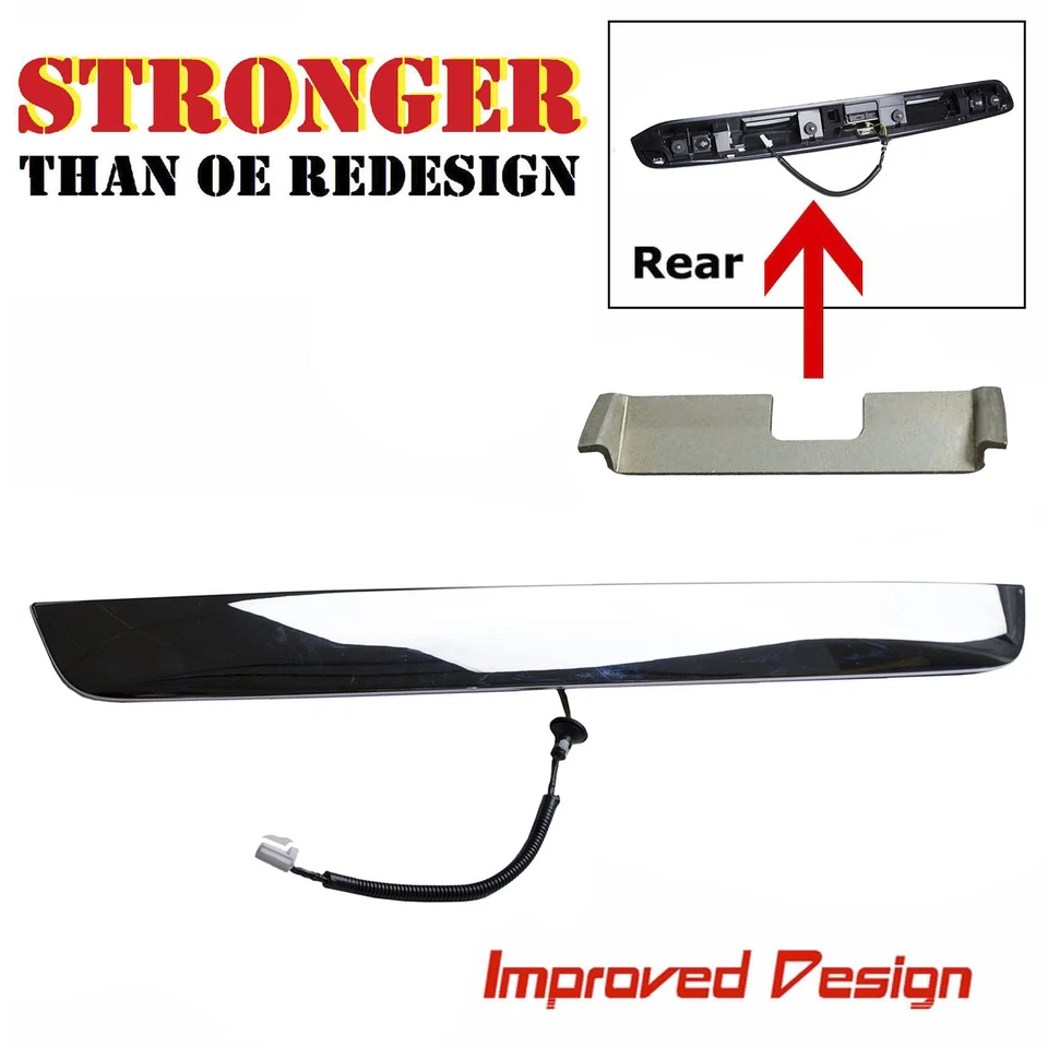 Manija de puerta levadiza cromada con botón de maletero para Nissan Pathfinder 13-19 Foto 1 de 4