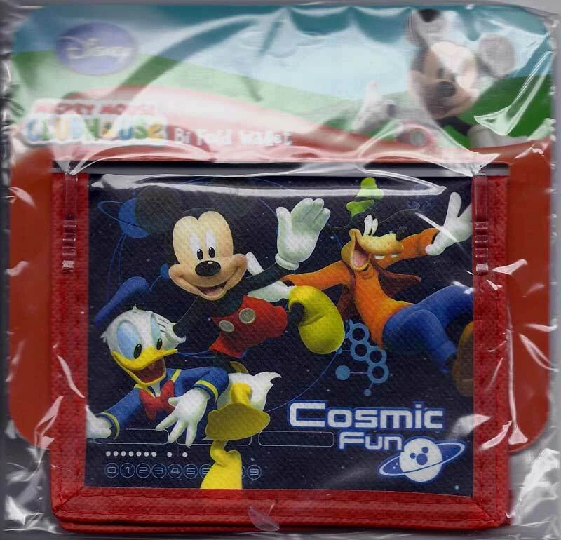Wallet Bifold Non-Woven Disney Mickey & Friends Cosmic Fun Kid Party Favor New - Image 1 of 1