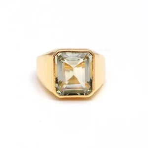 3.00 Ct Amethyst Engagement Bezel Ring 14k Solid Yellow Gold - Picture 1 of 5