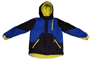 Boys Size 14 Winter Coat Childrens Place Black Bl + Neon Winter Ski Coat (XL-14) - Picture 1 of 10