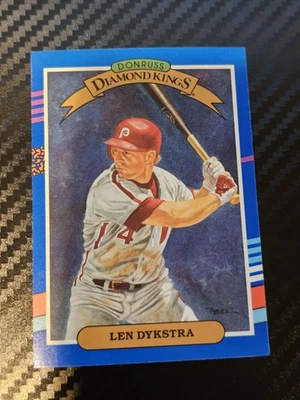 1991 Donruss - Diamond Kings Lenny Dykstra #7 Philadelphia Phillies  - Image 1 of 2